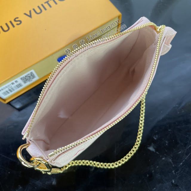 LOUIS VUITTON專櫃新款包包 路易威登Mini Pochette Accessoires手拿包 LV字母漸變鏈條女包 M80501  ydh4040